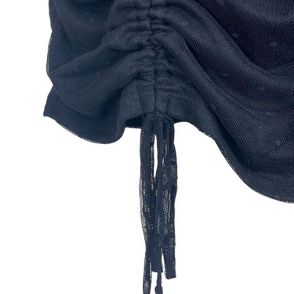 Live to Be Spoiled XXL Black Swiss Dot Lace Ruched Bodycon Dress NEW LBD Sexy - Picture 5 of 12